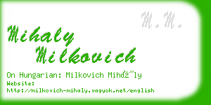 mihaly milkovich business card